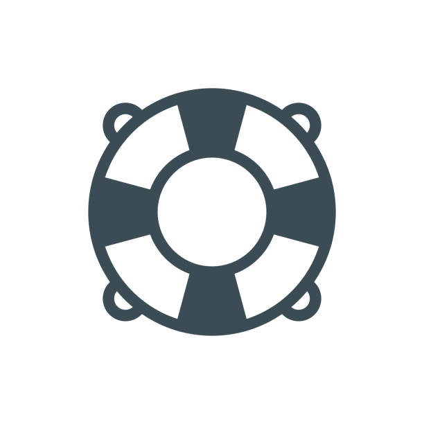 illustrazioni stock, clip art, cartoni animati e icone di tendenza di lifebouy icon design vector - boa attrezzatura di sicurezza nautica
