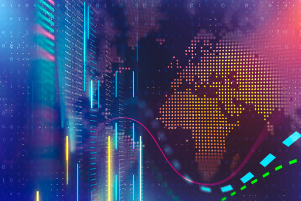 istock Digitally Generated Currency and Exchange Stock Chart for Finance and Economy Based Computer Software and Coding Display for Crypto Currency 1417304164