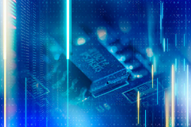 istock Digitally Generated Currency and Exchange Stock Chart for Finance and Economy Based Computer Software and Coding Display for Crypto Currency 1417304174