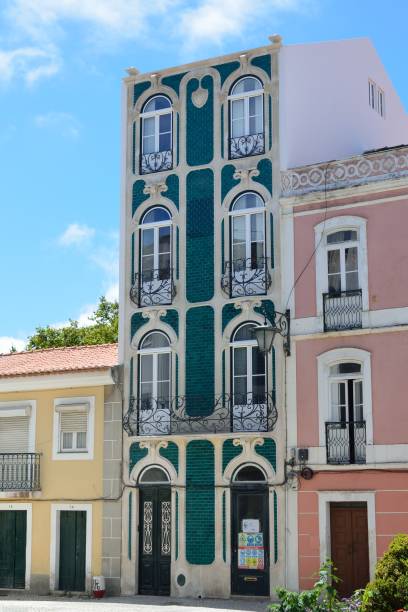 Edificio art nouveau en Caldas da Rainha stock photo