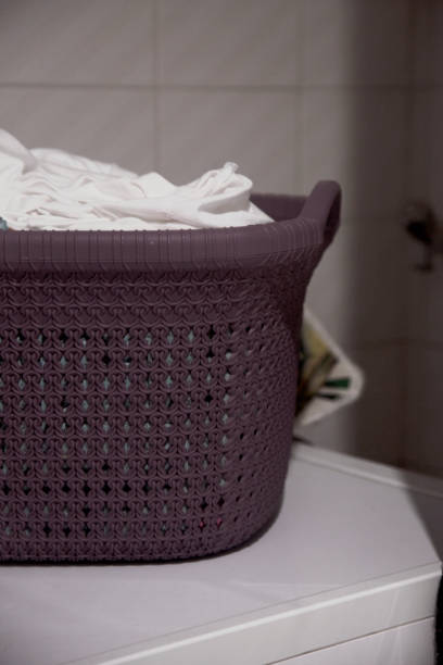 istock A stack of dirty laundry in a basket 1417305182