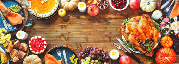 istock Thanksgiving celebration traditional dinner concept 1417308417
