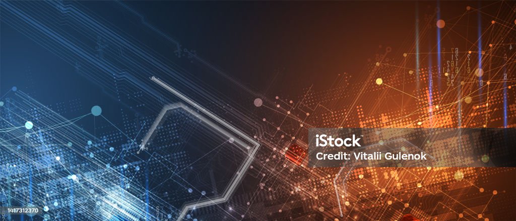 Abstract Tech Background Futuristic Technology Interface Stock ...