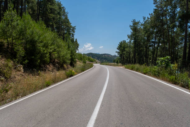 istock Asphalt road landscape in nature 1417314671