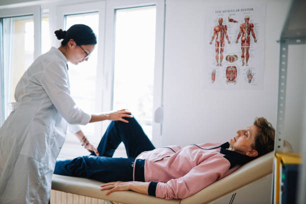 istock senior woman at physio 1417314964