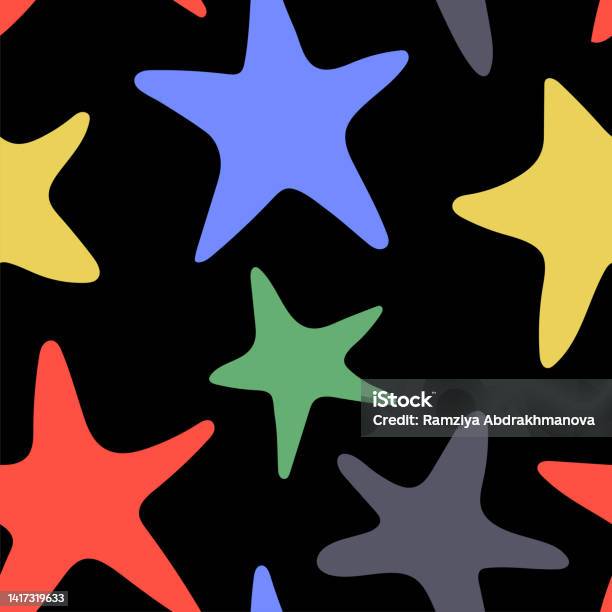Star Pattern Simple Backround Abstract Stars Seamless Pattern Vector Illustration Simple Background ...