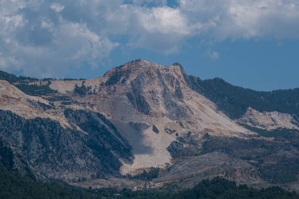 istock Mountain peak marble quarry 1417321282