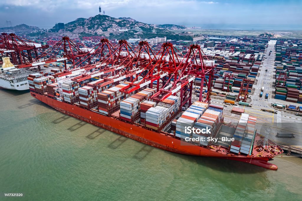 Container Ship Loading Stock Photo Download Image Now Commercial container-ship-loading-stock-photo-download-image-now-commercial