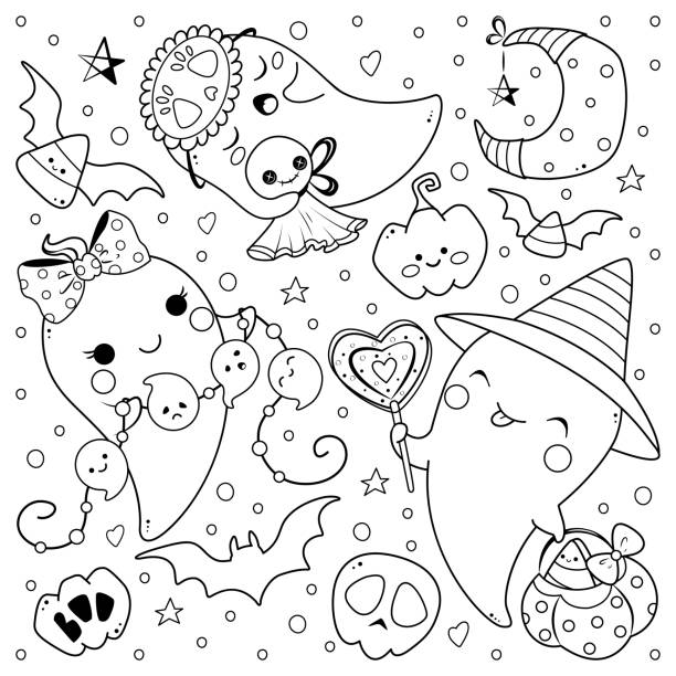540+ Kawaii Halloween Pictures Illustrations, Royalty-Free Vector ...