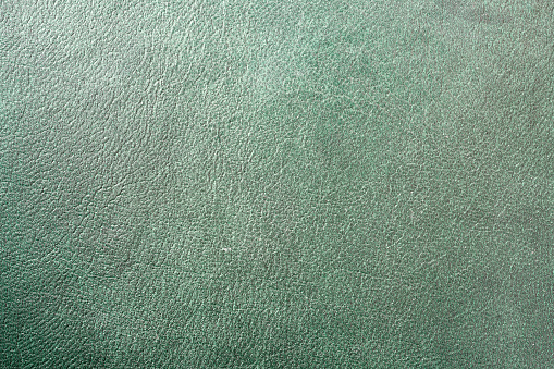 Abstract faded green faux grained leather background