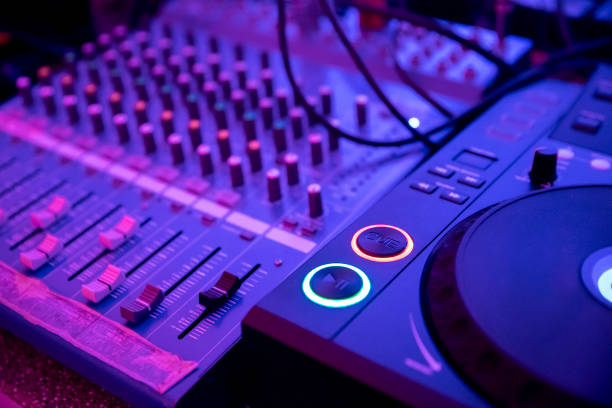 istock Close-up of a professional dj turntables 1417324785