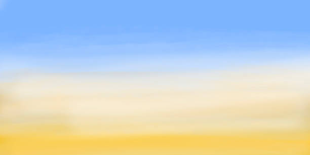 istock nature blue sky and clouds background with watercolor paint 1417330793