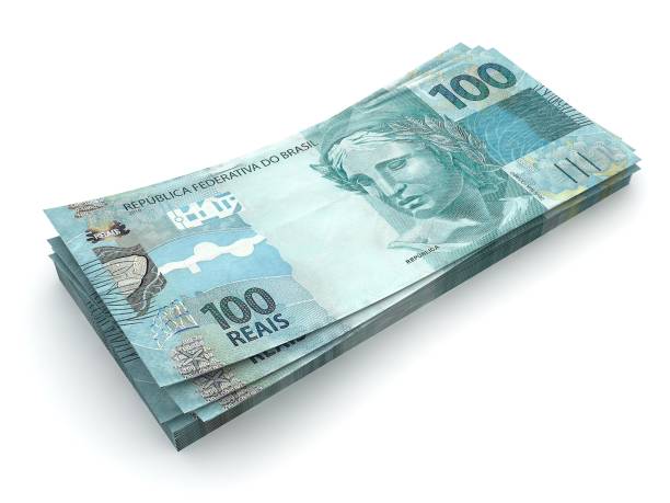Brazilian money currency finance stock photo