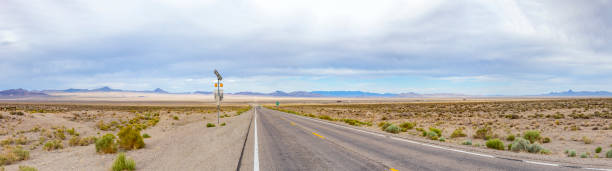 istock Riding the Route 95 in Nevada on daytime thru the desert 1417333830