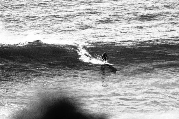 Silhouette of surfer
