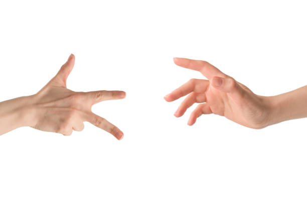istock Woman hand isolated on a white background. 1417340747