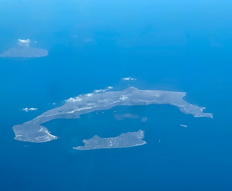 Luchtfoto van Santorini