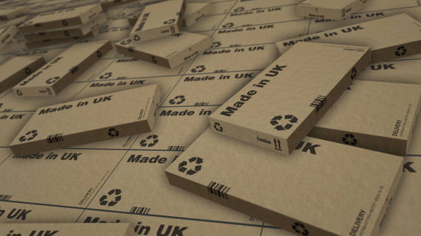 istock Made in UK box pack 3d illustration 1417344263