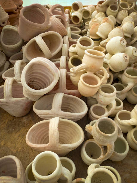 istock Handmade Clay Pottery in Warehouse 1417346238