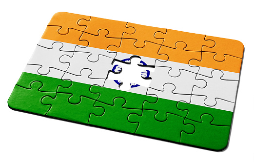 Jigsaw puzzle needs the final piece as a solution to a problem or challenge confronting the country.