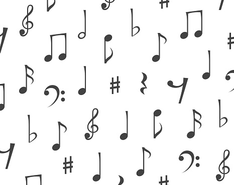 Music notes pattern vector