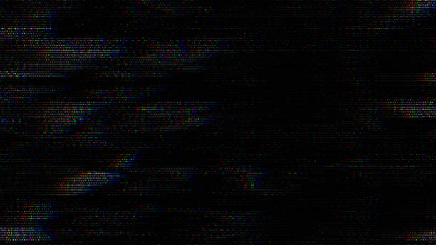 istock Glitch noise static television VFX pack. Visual video effects stripes background, CRT tv screen no signal glitch effect 1417362061