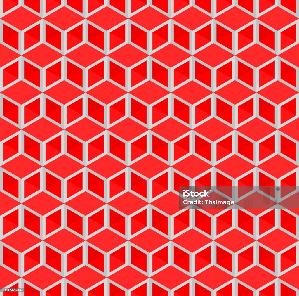 Red Container Pattern Red Boxes Or Cubes Pattern Background Stock Illustration - Download ...