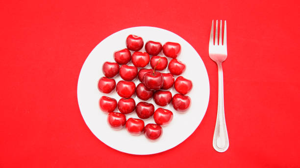 Juicy fresh fragrant healthy tasty cherries
