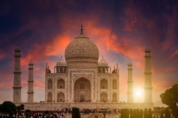 istock Taj Mahal Monument at Sunrise Agra, India 1417377702