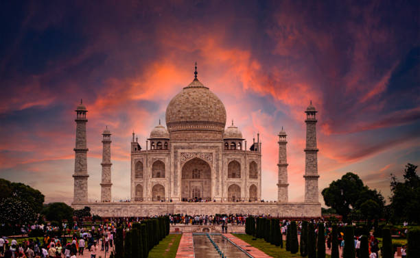 Taj Mahal Monument at Sunrise Agra, India