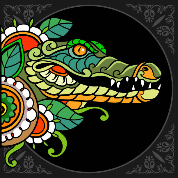 Crocodile Tattoo Designs Drawing Illustrations, Royalty-Free Vector  Graphics & Clip Art - iStock