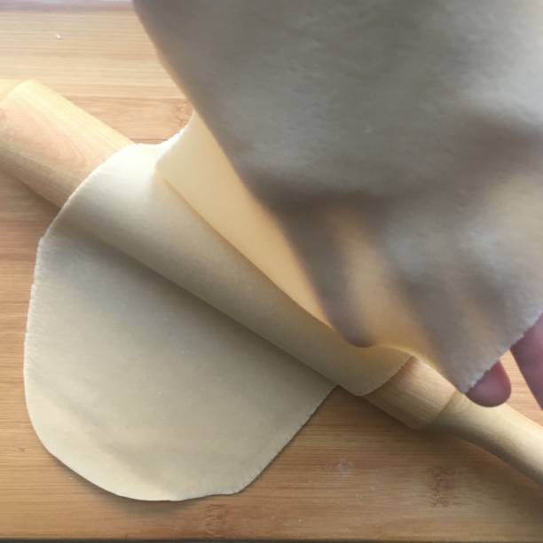 istock piece of dough rolled to transparency 1417392517