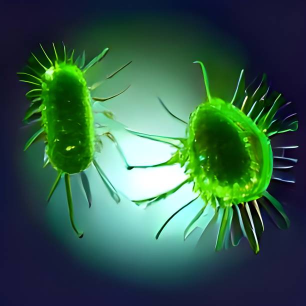 istock Microscopic view of bacteria. 3d illustration 1417392886