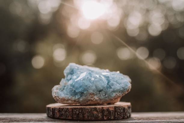 istock Celestite Crystal Magical Light Outside Energy Magic Gemstone 1417394894