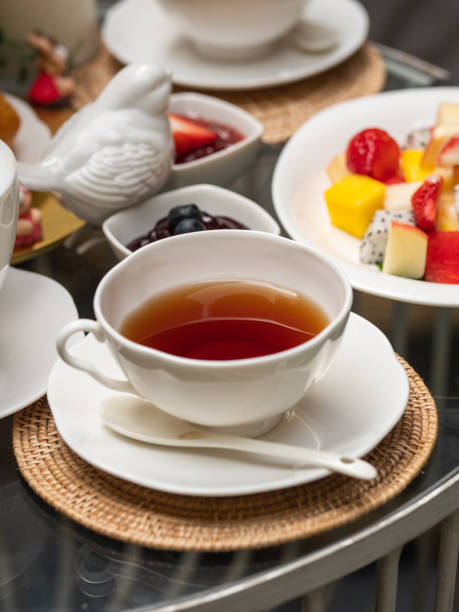istock Afternoon tea. A cup of tea on the table. 1417395456