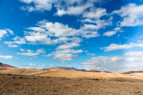 Fuerteventura La Oliva sky Landscape in La Oliva, Canary Islands, Spain