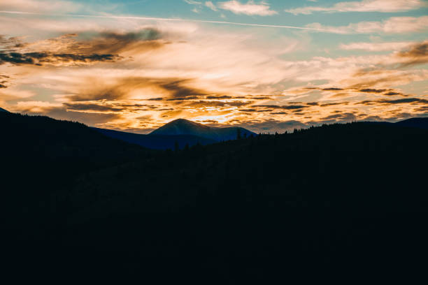 istock Magical sunset in the mountains. 1417396312