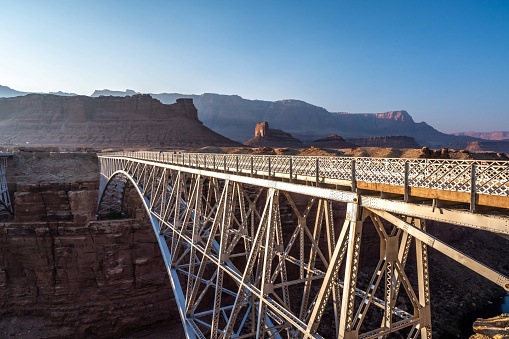 The Navajo Bridge in Glen Canyon National Recreation Area, Arizo in Grand Canyon Village, Arizona, United States