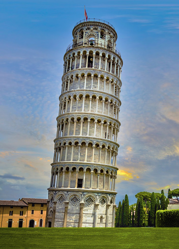 Leaning Tower of Pisa, Italy in Pisa, Tuscany, Italy