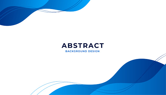 Abstract blue wavy business background. Vector illustration