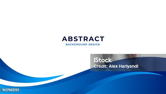 istock Abstract blue wavy business background. Vector illustration 1417402151