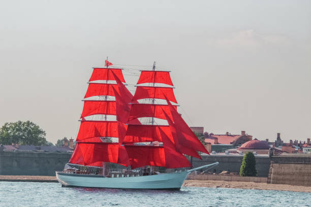 istock white sailboat with scarlet sails 1417406824
