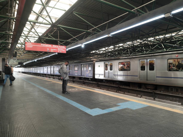 São Paulo, SP, Brazil - August 20, 2022: Parque D. Pedro Metro Station