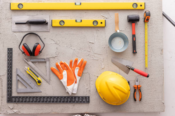 istock construction tools on concrete background copy space stock photo 1417422493