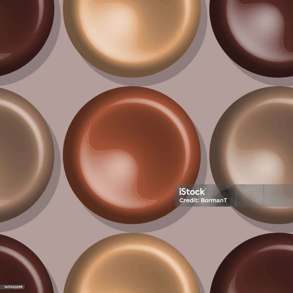 Brown Pattern Sweets Sweets Candy Toffees Vector Seamless Pattern Stock Illustration ...