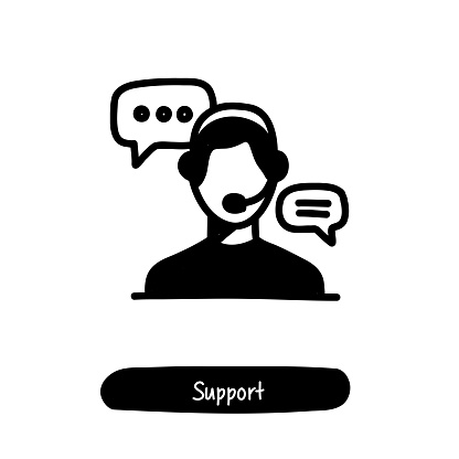 Support Icon. Trendy Style Vector Illustration Symbol