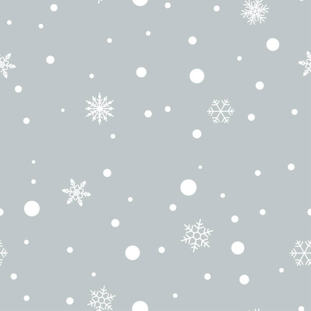 schneehintergrund - pixel perfect seamless pattern - winterlandschaft stock-grafiken, -clipart, -cartoons und -symbole