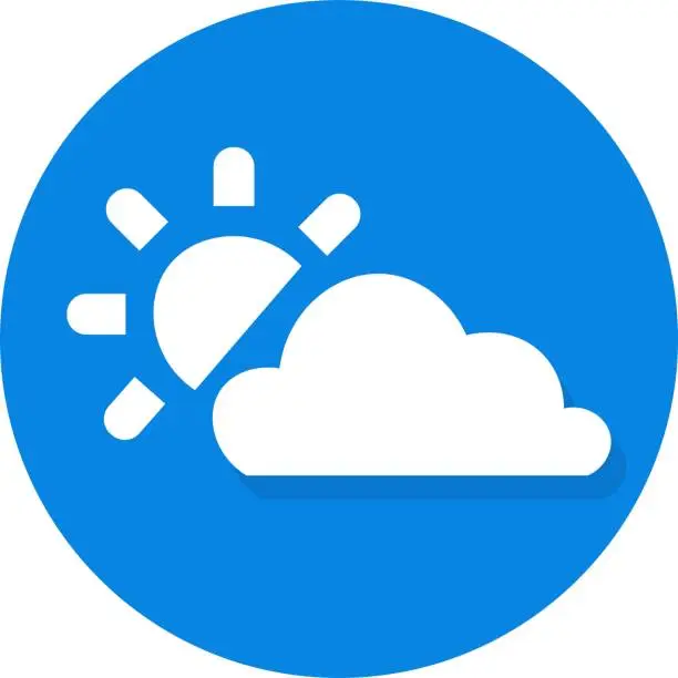 Vector illustration of Cloudy weather icon.