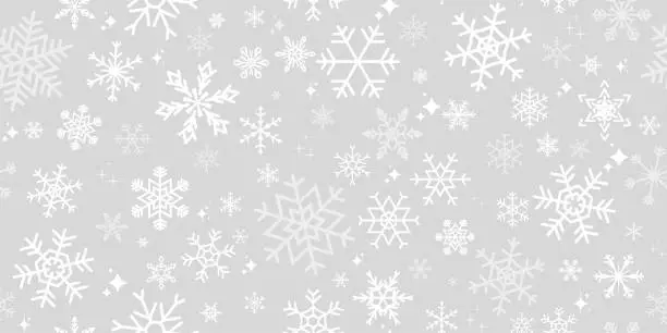 Vector illustration of Snowflakes Background - Pixel Perfect Seamless Pattern