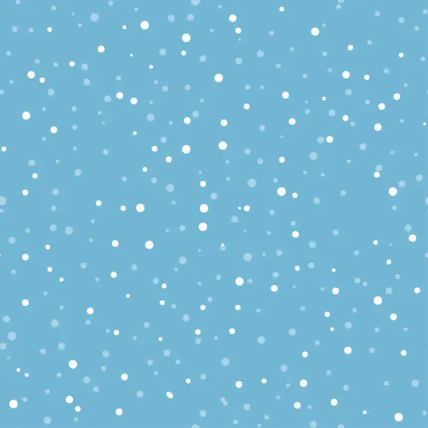 Vector illustration of Pastel Colored Abstract Snowing Background - Pixel Perfect Seamless Pattern